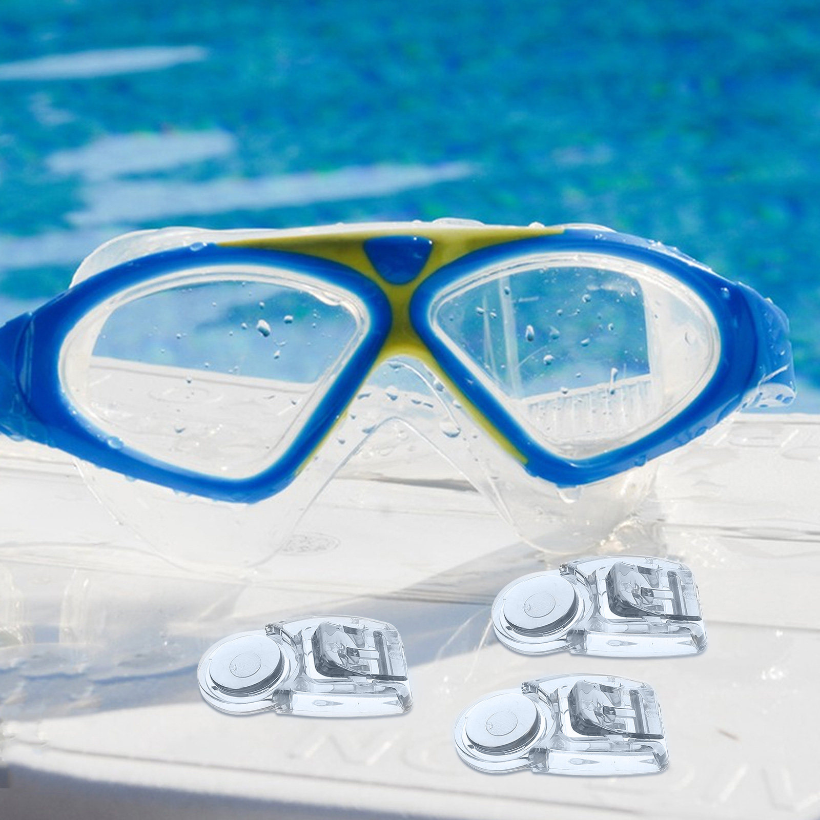 Goggles Swim - 4 قطع مشابك عالمية لربط نظارات