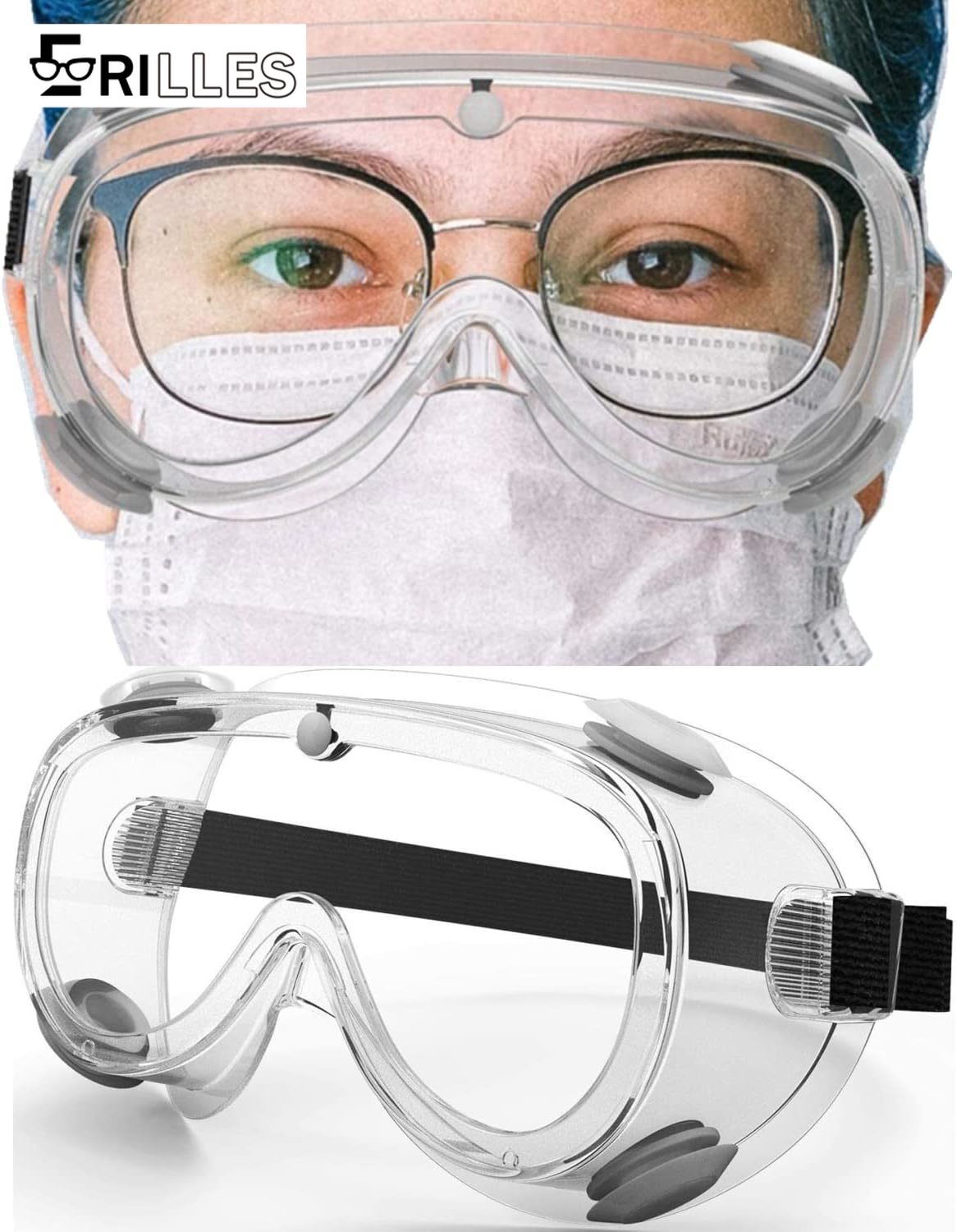 Goggles Swim - نظارات أمان للرياضات المائية، مضادة للضباب