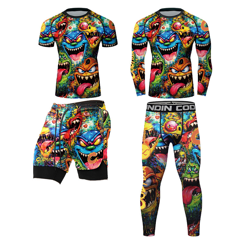 تيشيرت رجالي ضاغط بطبعة جرافيت - مراجعة Rash Guard وسعره