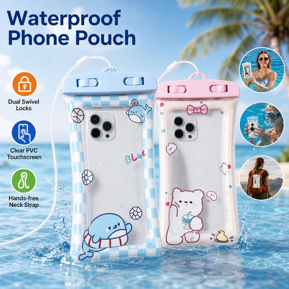 حافظة هاتف لطيفة على شكل دب مق - مراجعة Dry Bag Waterproof وسعره
