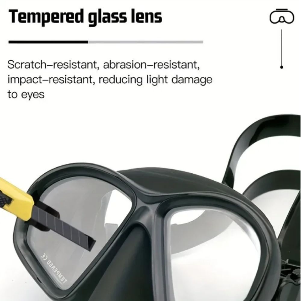 قناع غوص من الزجاج المقوى قابل - مراجعة Snorkel Set وسعره